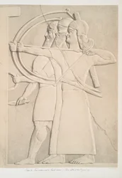 Two Archers and a Shield Bearer, 1849
