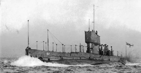 Port Bow View of HMA Submarine AE2, c.1915
