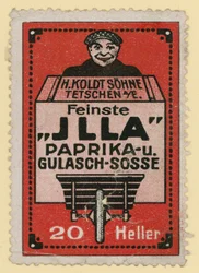 Advertisement for Jlla paprika and goulash sauce