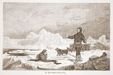 Dr. Repes falls through the ice, 1876