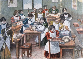 Female students in an Anatomy Institute in New York, 1897