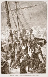 On board the Tegetthoff during an ice storm, October 1872, 1876