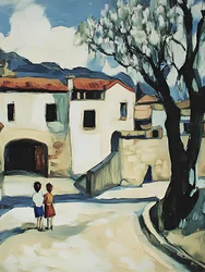 Children on Village Path