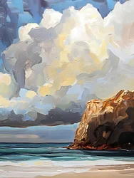 Clouds Over Golden Cliffs
