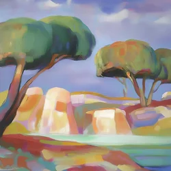 Colorful Serene Landscape