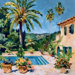 Mediterranean Poolside Villa