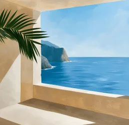 Palm Leaf Sea View