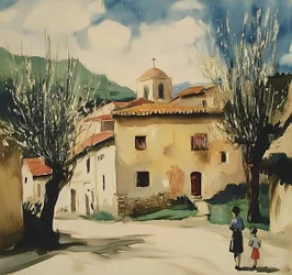 Quiet Village Path