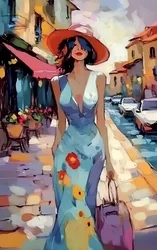 Stylish Woman City Stroll
