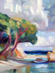 Vibrant Coastal Trees