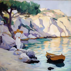 Woman on the Sunny Shore