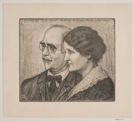 Self-Portrait with Wife. Christmas and New Year Card