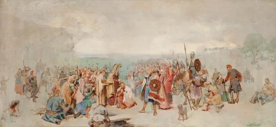 The Baptism of Olof Skötkonung in Husaby by Sigfrid of Sweden