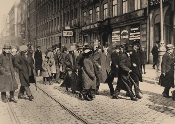 Lenin in Stockholm with Ture Nerman and Carl Lindhagen on 13 April 1917, 1917