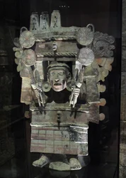 Incense burner in the form of the goddess of agriculture Chicomecoatl, Tlahuac, Late Postclassic period