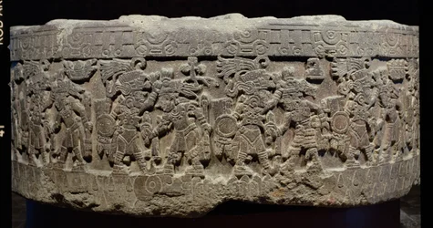 The Stone of Tizoc (c.1481-86) or Temalacatl, 1325-1521