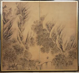 Landscape Scene of Mountains and Lake, 1780s