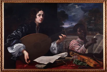 Portrait of Lute Player with Black Singer