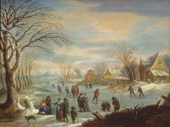 Winter Landscape with Skaters