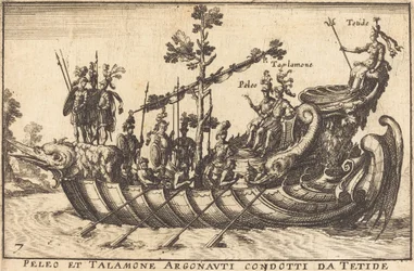 Peleus and Telamon, Argonauts led by Thetis