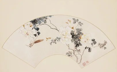 Rose and praying mantis, 19th century