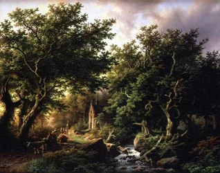 A Wooded Landscape with a Chapel