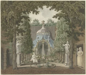 Theatre Scene in a City Garden
