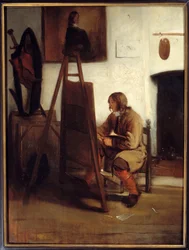 A Young Painter in His Workshop