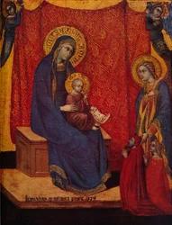 The Madonna Enthroned and Two Donors in Adoration
