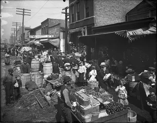 Maxwell Street Market, Chicago, Illinois, USA (c.1905)