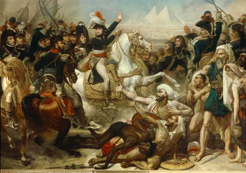 Campaign of Egypt: Napoleon Bonaparte Haranguing the Army Before the Battle of the Pyramids