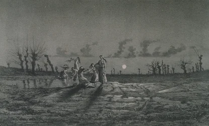 The Lavandieres or the Night Washerwomen, illustration for Legendes Rustiques by George Sand (1804-76) 1858