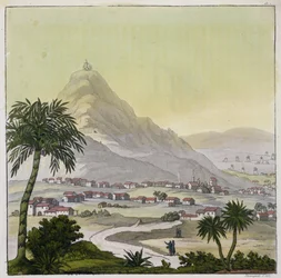 A view of the township of Lima, Peru, from 
