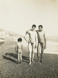 Two Youths and Boy on Beach