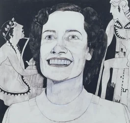 Portrait of Joan Sutherland, illustration for The Sunday Times, 1970s