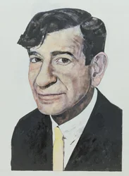 Portrait of Walter Matthau, illustration for The Daily Mirror Colour Supplement, 1964