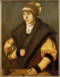 B. Beham, Woman with Parrot