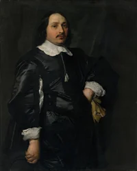 Portrait of a Gentleman in a Black Satin Doublet