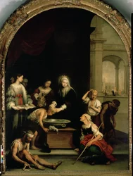 St. Elizabeth of Hungary tending the sick and leprous, c.1671-74