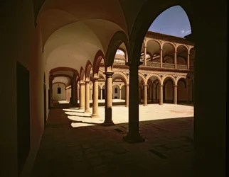 View of the Gallery of the Inner Courtyards of the Hospital, Designed by Bartolome Bustamante