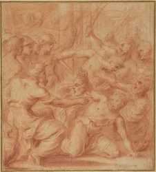 David Offering the Head of Goliath to King Saul