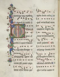 Missal: Fol. 184v: Cross, Foliage