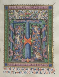 Missale: Fol. 186: Decorated Initial T[e igitur] Full Page