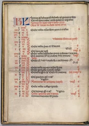 Missale: June Calendar Page
