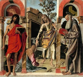 Resurrected Christ with Mary Magdalene and Saints John the Baptist and Jerome