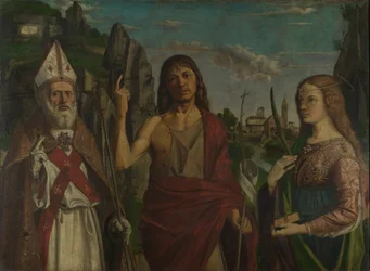 Saint Zeno, Saint John the Baptist and a Female Martyr, c. 1495