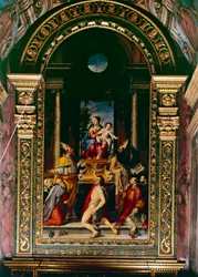 Madonna and Child Enthroned with Saint Anthony
