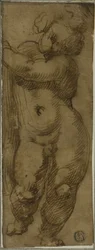 Standing Putto Seen from the Front: Study for the Virgin in Glory with Saints Petronius, Dominic, and Peter Martyr