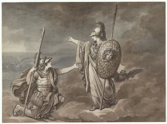 Athena Appearing to Telemachus (the son of Ulysses), illustration for Telemaco from Homer