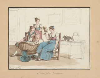 Roman Family, study for Roman Costumes and Customs